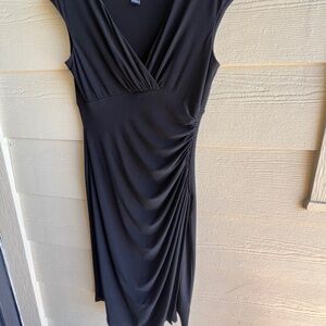 Little Black Dress - Versatile V Neck Lightly Padded Cap Sleeve